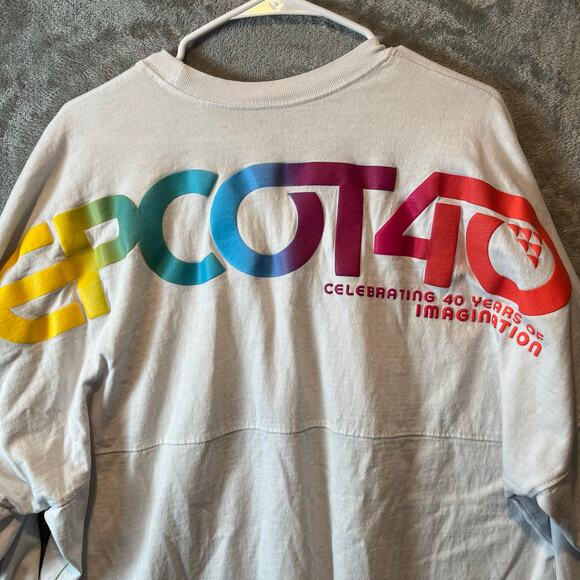 Disney Epcot 40th Anniversary Spirit Jersey XL White Colorful - Picture 2 of 6